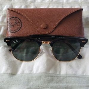 Ray-Ban 3016 Clubmaster Black/Gold Sunglass Frames